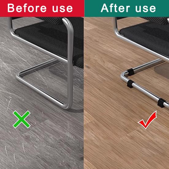 24 ks Plastové chrániče podlahy na nohy židlí ve tvaru U Krytky na nohy nábytku Snadná instalace Protiskluzové podložky na židle