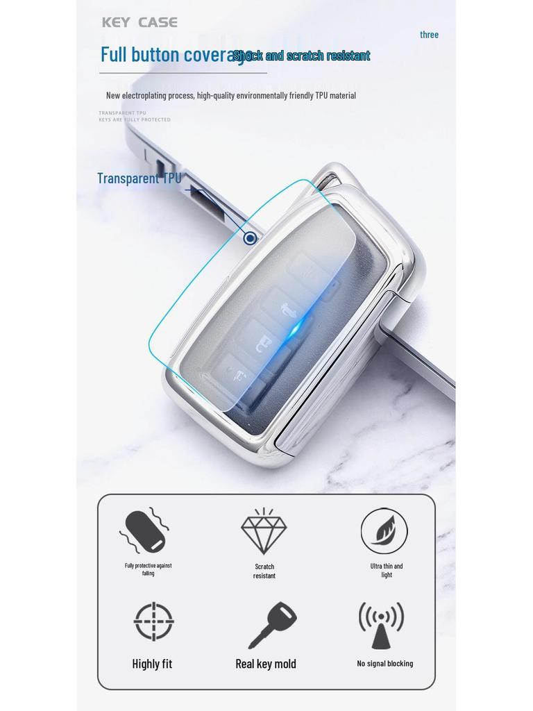 Lexus Sleutelhoes: Past op NX200t, IS300, ES250GS, RX300 - 2-in-1 Cover Shell