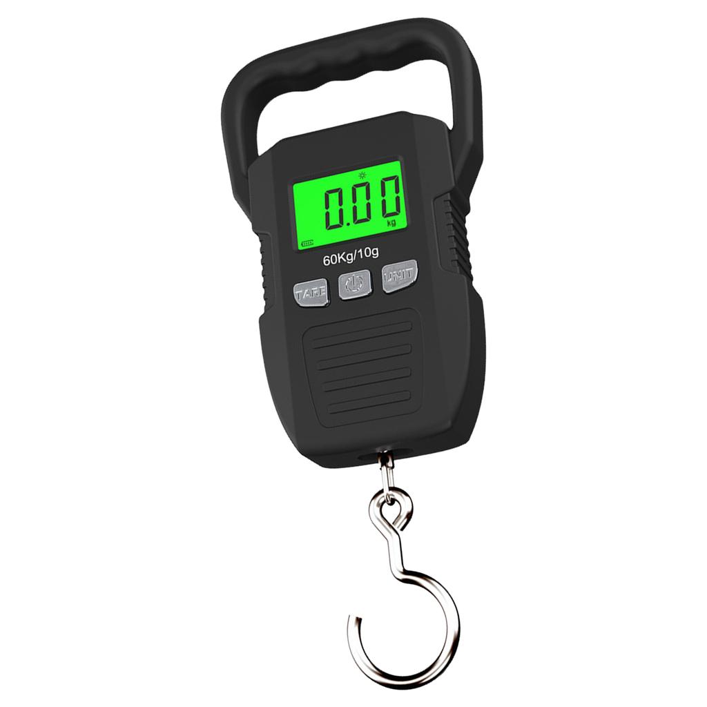 Portable Digital Weight Scale 60kg Electronic Luggage Hanging Scale Battery/USB Charging LCD Fishing Weighing Balance