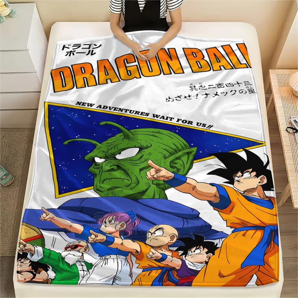 Dragon Ball character Print Flannel Blanket High quality Comfortable for All Seasons Home Decor Warmth and Comfort Perfect for Christmas Gifts