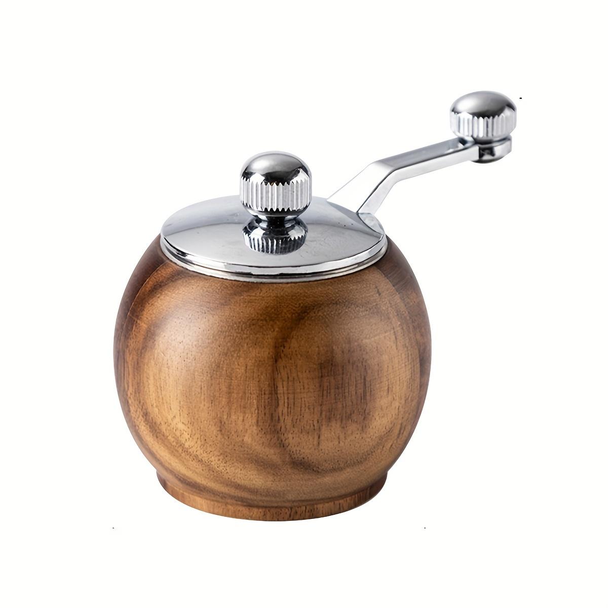 

1 шт. Деревянная ручная мельница для перца и морской соли - ручная мельница для специй для стейков, барбекю и использования на кухне 1pc