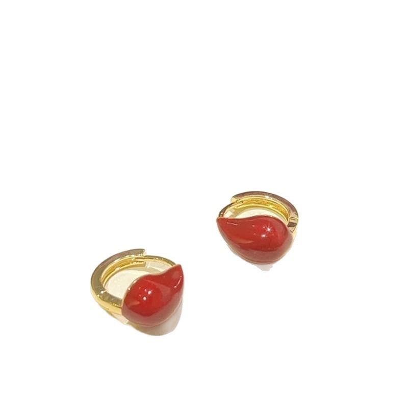 Elegant Water Drop Enamel Earrings - Versatile, Fashionable, and Lightweight