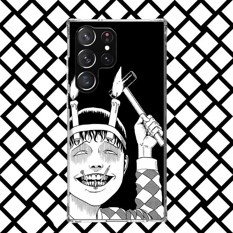 Japanese Horror Comic Anime Phone Case for Samsung Galaxy S26 S25 Edge S24 S23 Ultra S22 Plus S21 FE S20 + Soft Cover Print Fund