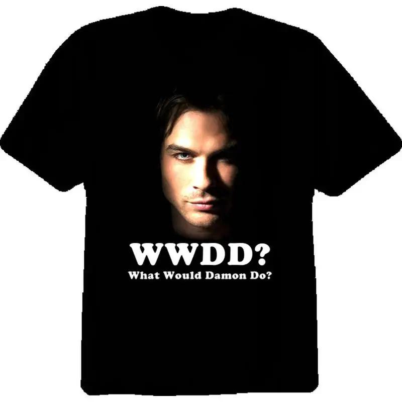 

Would What Damon Do Salvatore Vampire Diaries T Shirt 5XL різнокольоровий
