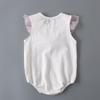 Arc din dantelă de vară Body fete nou-născuți Salopete albe din bumbac fără mâneci Onesie