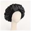 Satin Silk Hair Bonnet  Adjustable Tie Band  Sleep Bonnet for Women Men Unisex Protective Headwear