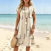 Women's Summer Casual, Fashionable, And Elegant Loose-Fit Short-Sleeve Dress