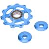 Mountain Bike Guide Wheel Durable Lightweight Bearing Anode Sturdy Aluminium Alloy 11 Tooth Rear Derailleur PulleyBlue