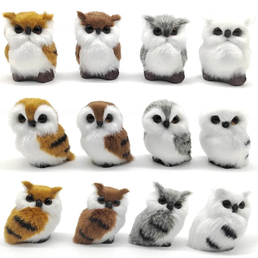 Simulation Owl Ornaments Plush Toys Cute Doll Artificial Fur Toy Christmas Tree Decor Pendant Christmas Gift For Kids Home Decor