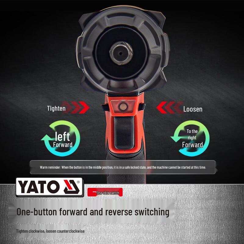 YATO 18V Brushless Cordless Impact Wrench 850Nm CN Plug (adapter Included)