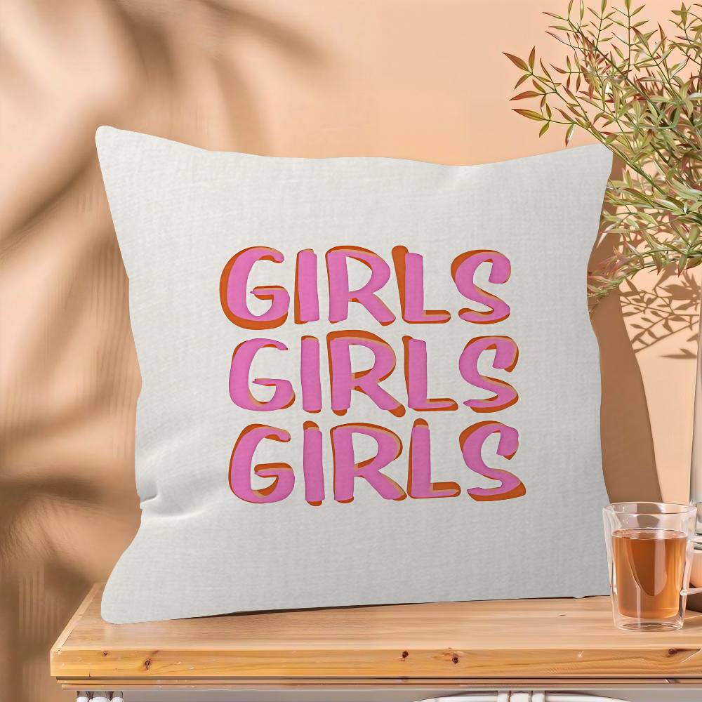 Nordic More Amor Por Favor Colorful Eclectic Pink Love Girls pillow cover sofa cushion cover home room decoration children gift
