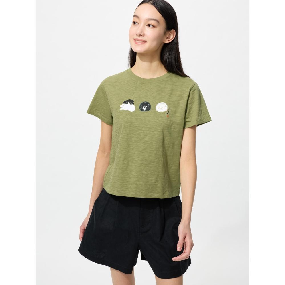 

Uniqlo Япония Японский Узор Животные Ut Короткая Длина 51 GREEN/XS