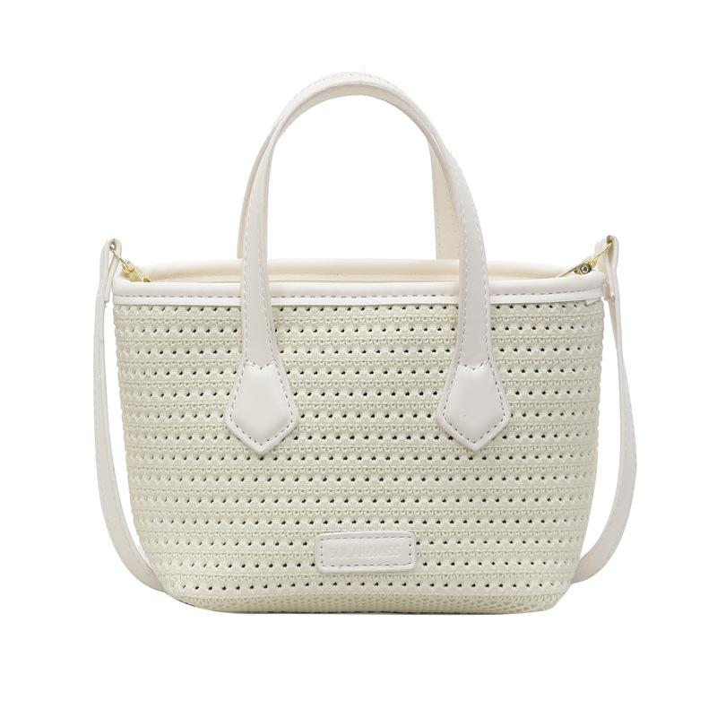 Summer new fashion versatile tote bag women's simple high-end woven handbag shoulder messenger bag