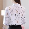 M-4XL Women Spring Summer Style Chiffon Blouses Shirts Lady Casual Long Sleeves Bow Tie Collar Printed Blouses Tops