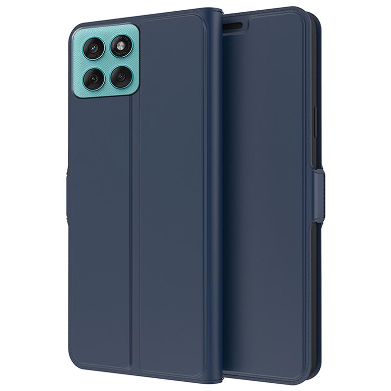 For Motorola Edge 60 5G / Edge 60 Fusion 5G Case Shockproof TPU Inner Shell Leather Phone Cover Card Slot - Black