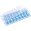 Silicone Ice Cube Tray Ice Cube Container Frozen Cubes 24 Compartments with Lid for Bars Households Party
