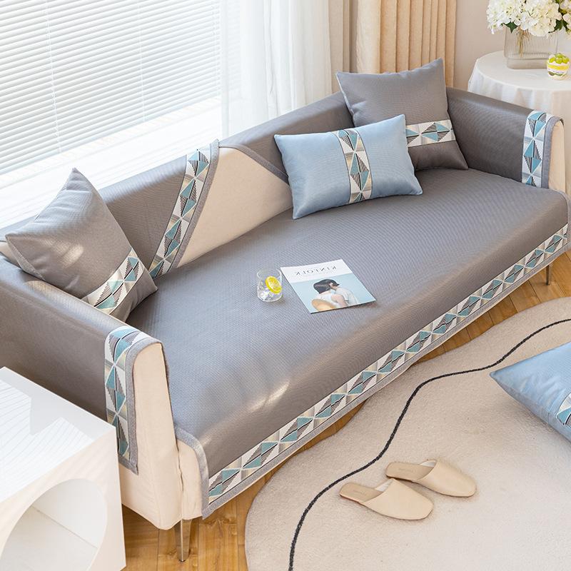 Ice Silk Sofa Cushion Summer Non-Slip Summer Mat Affordable Luxury Style Sofa Cover Cover Cloth Washable Ice Pad