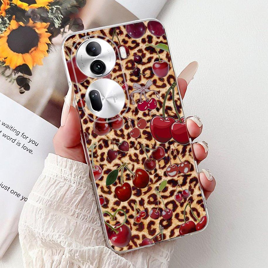 For OPPO Reno 11 Pro 5G Case CPH2607 New Fashion Flower Butterfly Silicone Clear Soft Phone Case On OPPO Reno11 5G CPH2599 Funda