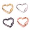 Metal Heart Shape Heart Shaped Opening Clasps Ring Keychain Dog Chain Connection Buckles Bag Lanyards Clip Hook Diy Accessories