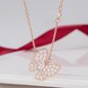 New Necklace: White Beimu Butterfly Necklace, Women's Light Luxury Temperament, Full Diamond Butterfly Collarbone Chain