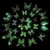 12pcs Glow-in-the-Dark 3D Butterfly Wall Decals UV Activated Luminous Stickers for Bedroom Living Room Nursery Decor