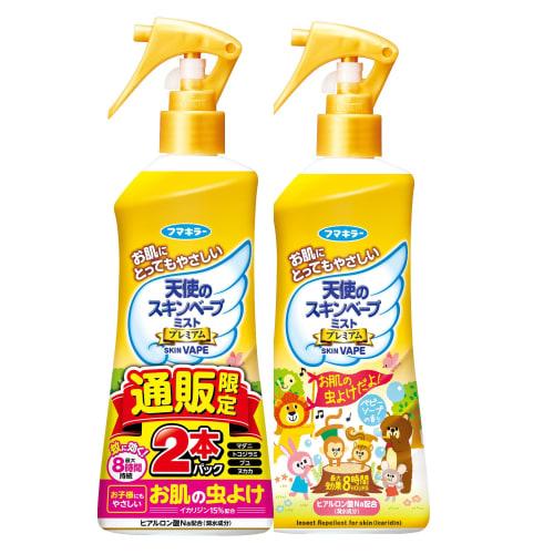 Skin Vape Angel Mist Premium 200ml (2-Pack) Insect Repellent Spray for Mosquitoes, Ticks, Horseflies, and Bedbugs (Fumakilla) [.co.jp Exclusive]