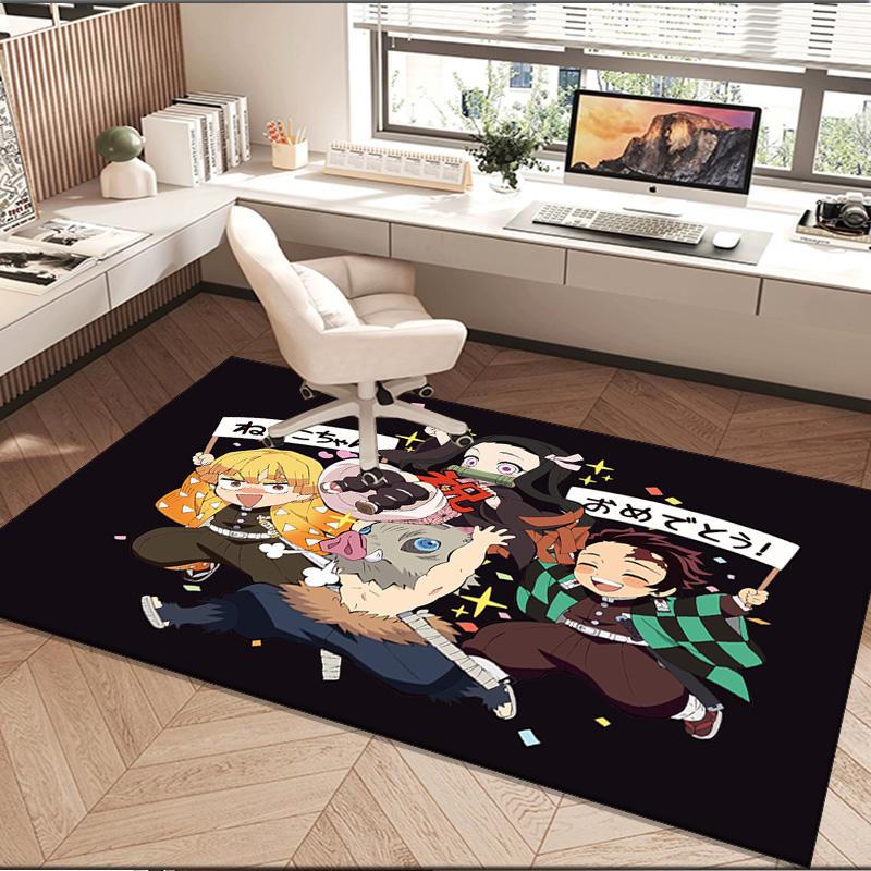 1PC rug Powerful Demon Anime Carpet, Chair Rug,Area Rug for Office Bedroom living rooms bedroom, Doormat decor Christmas fan gifts