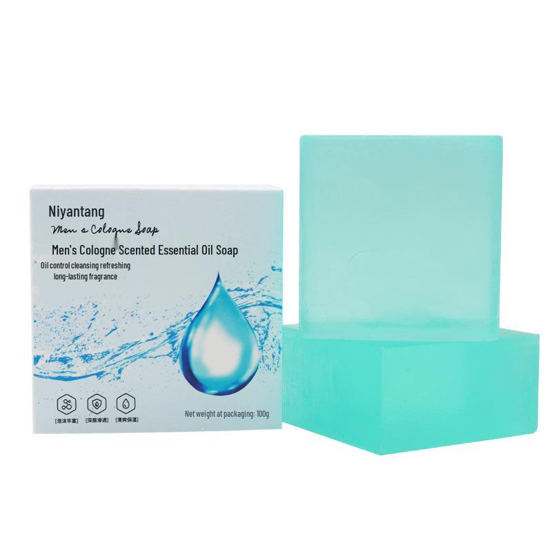 Men's Handmade Soap: Refreshing Cologne Face Wash for Oil Control, Acne and Blackhead Removal