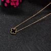 Four-Leaf Clover Necklace Double-Sided Lucky Grass Titanium Steel Does Not Lose Colour Women's Necklace Classic Fashion Collarbone Chain