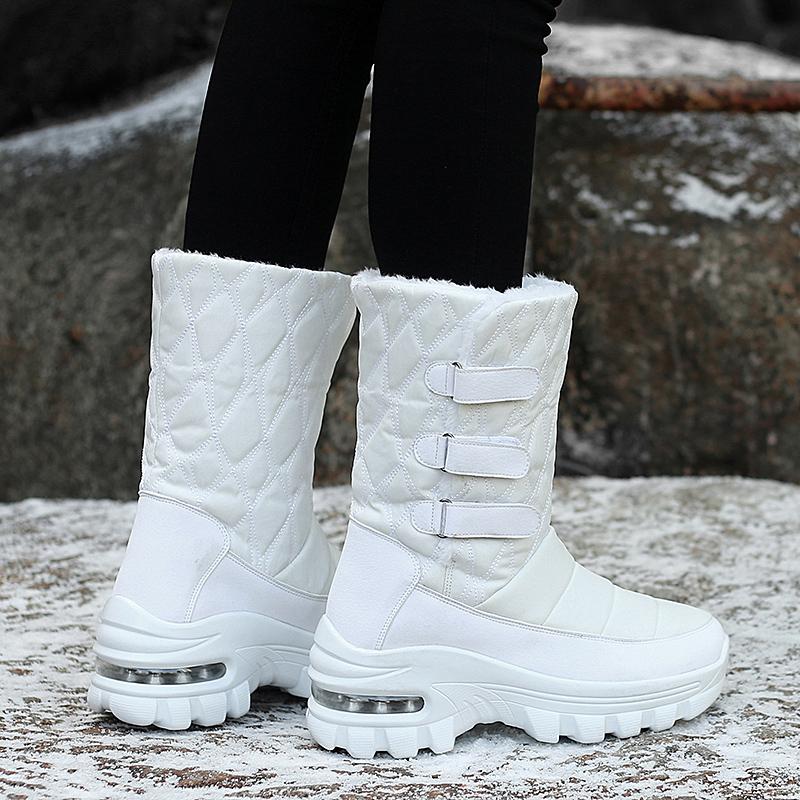 Women’s Winter Mid-calf Boots Snow Boots Casual Boots for Girl Booties Knee-high Boots Ankle Boots with Fur Plus Size