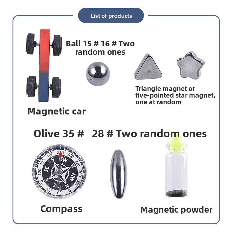 Magnet Compass Science Experiment Set Educational Toy Student Physics Magnetic Power Teaching Aid Magnet Toy Assorted Gift