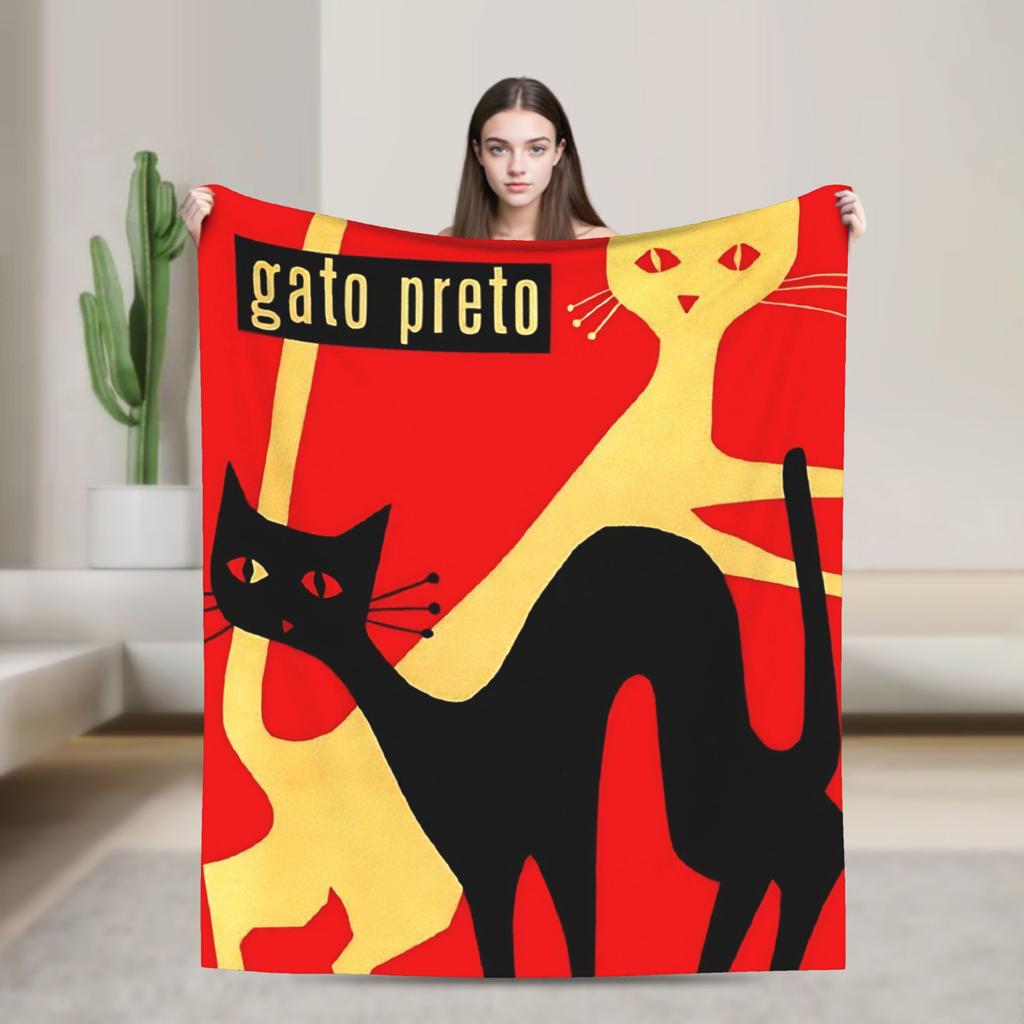 Retro Vintage Art Cute Cats  Super Soft Blanket  Child Plush Throw Blanket Pattern Living Room Flannel Bedspread Sofa Bed Cover