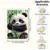 Cute Panda Bamboo Wall Sticker Decal for Kids Room DecorBlanket Flannel Throw Blanket for Sofa, Bed, Travel, Camping, Office, Couch, Chair,