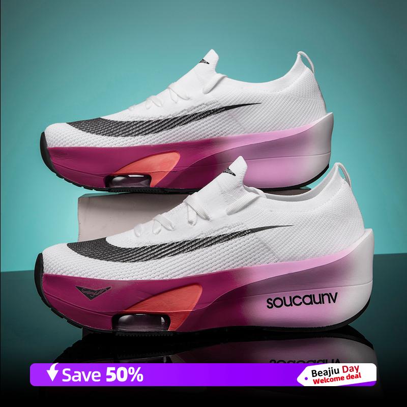 

Беговые кроссовки с воздушной подушкой Специальные Марафонские Мужские Спортивные Дышащие Легкие Женские Удобные Нескользящие Повседневные Кроссовки 46