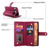 DF-011 For Google Pixel 8 Case Crossbody Leather Phone Cover with Zipper Wallet Card Slots