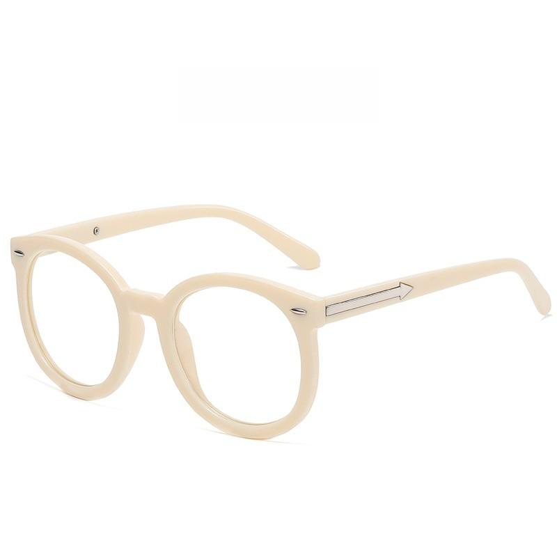 Black Frame Blue Light Blocking Glasses With Round Shape For Stylish Face Framing