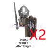 MOC Medieval Building Blocks Castle Knights Army Soldiers Warrior Accessories Warhorse Helmets Shields Armor Toy Gifts S036 DIY