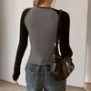 Dámský módní elegantní top s dlouhým rukávem pro dojíždění a volný čas