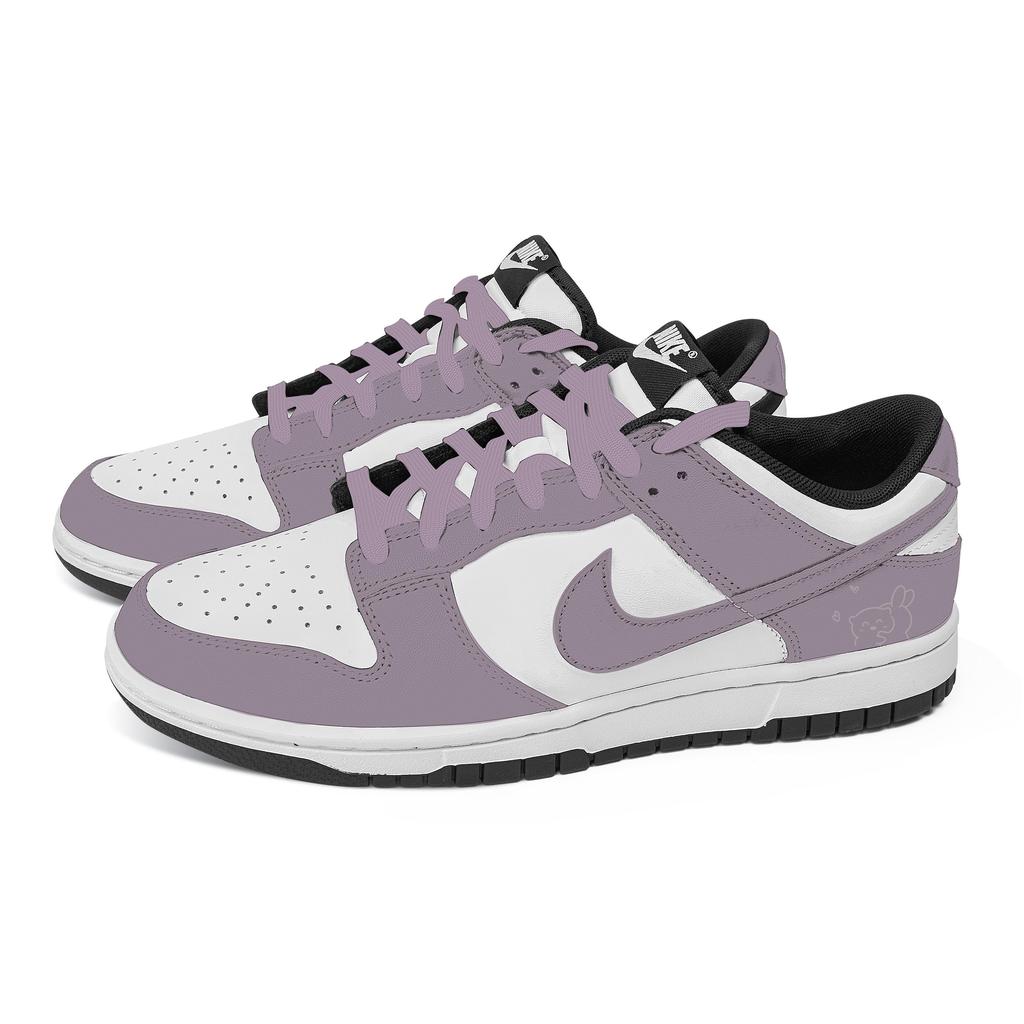 Nike Dunk Taro Paste Rabbit Hug Abrasion Resistant Low top Skateboard Shoes Unisex Purple White CW1590-100(Team529-)