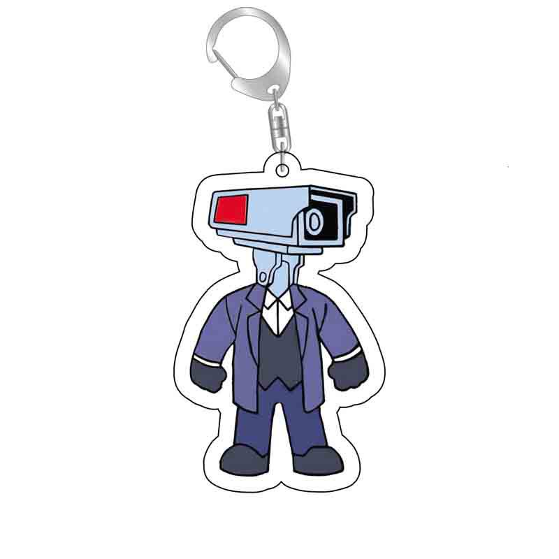 Skibidi Toilet Cameraman Speakerman Acrylic Products Keychain Funny Jewelry Friends Fans Gift Bag Charms Souvenir Accessorie
