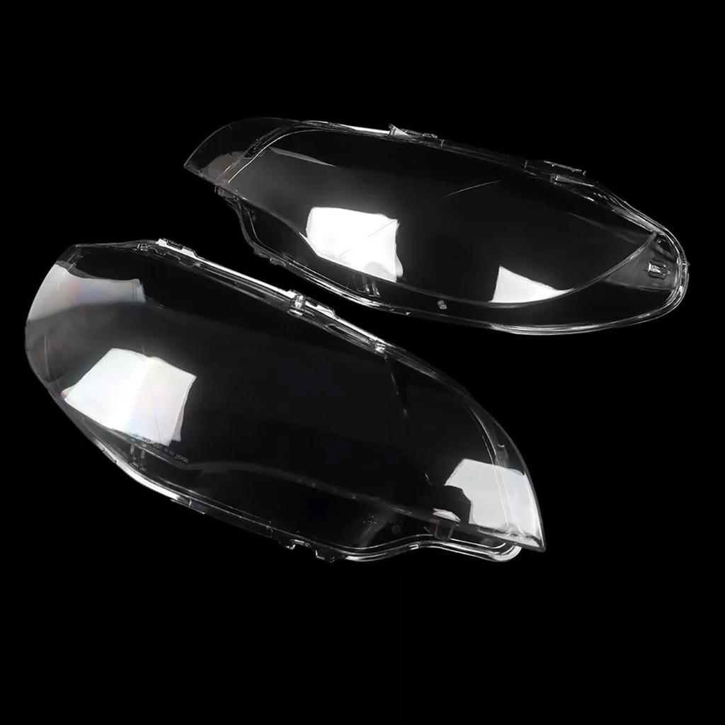 2PCS Clear Headlight Lens Cover Headlamp Left+Right For BMW E71 X6 2008-2014