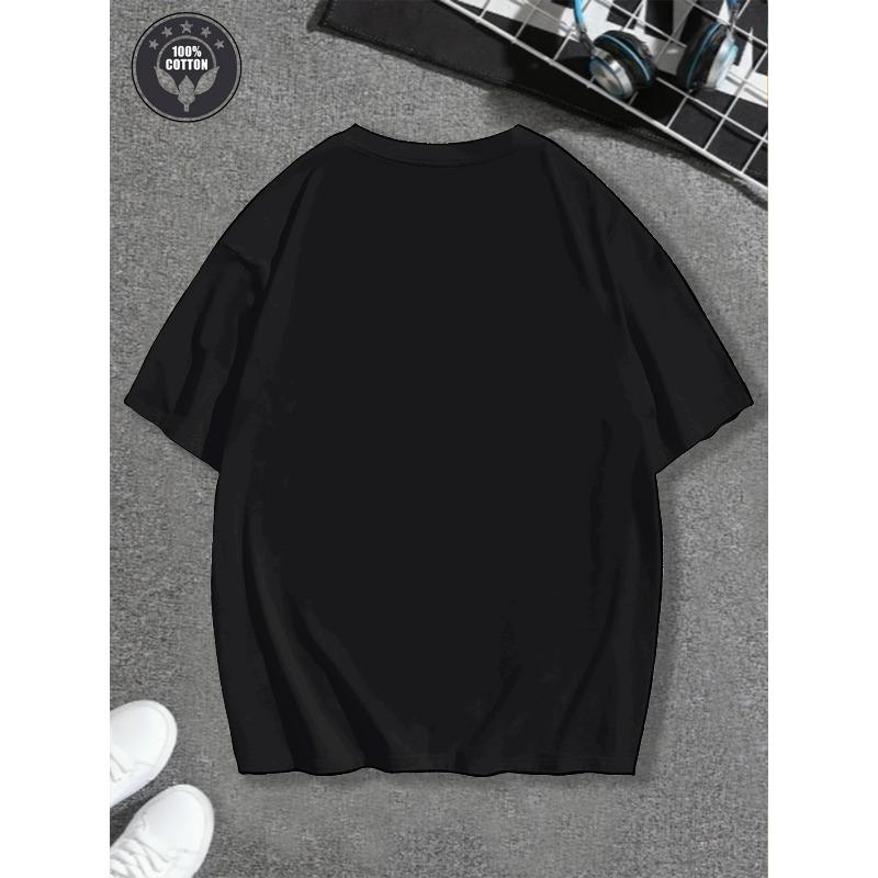 European Sizes Summer Men'S  T-shirt With Toy Teddy Bear Print Pattern For Outdoor Wear