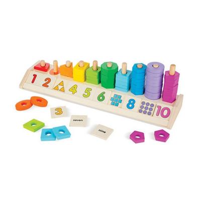 Melissa & Doug Zahlen Lehrmittel aus Holz MD9275, gemischte Farben, 1 Stück, koreanische Babyprodukte