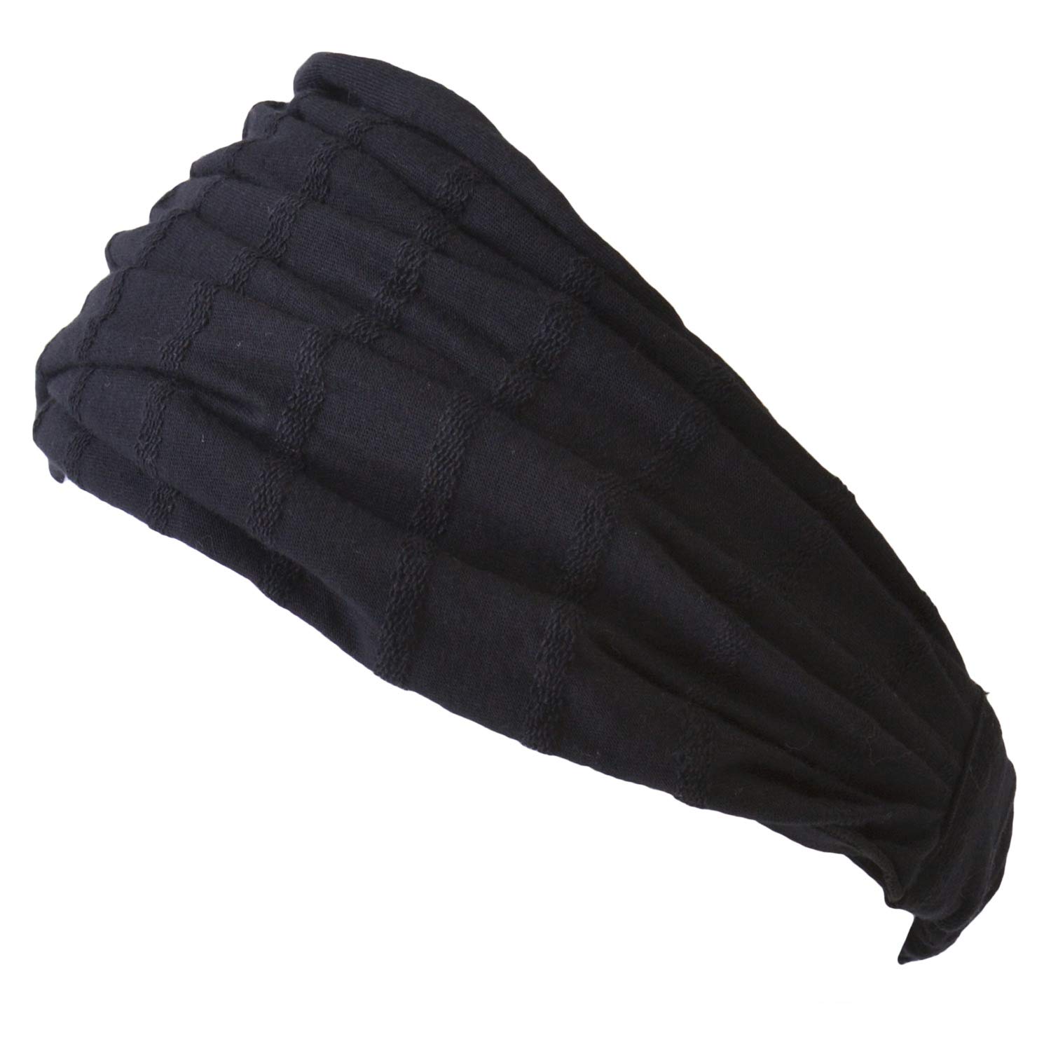 

Бандана Повязка на голову MIYA Хлопковый тюрбан [Шарм] [Свободный размер/Черный] чёрный