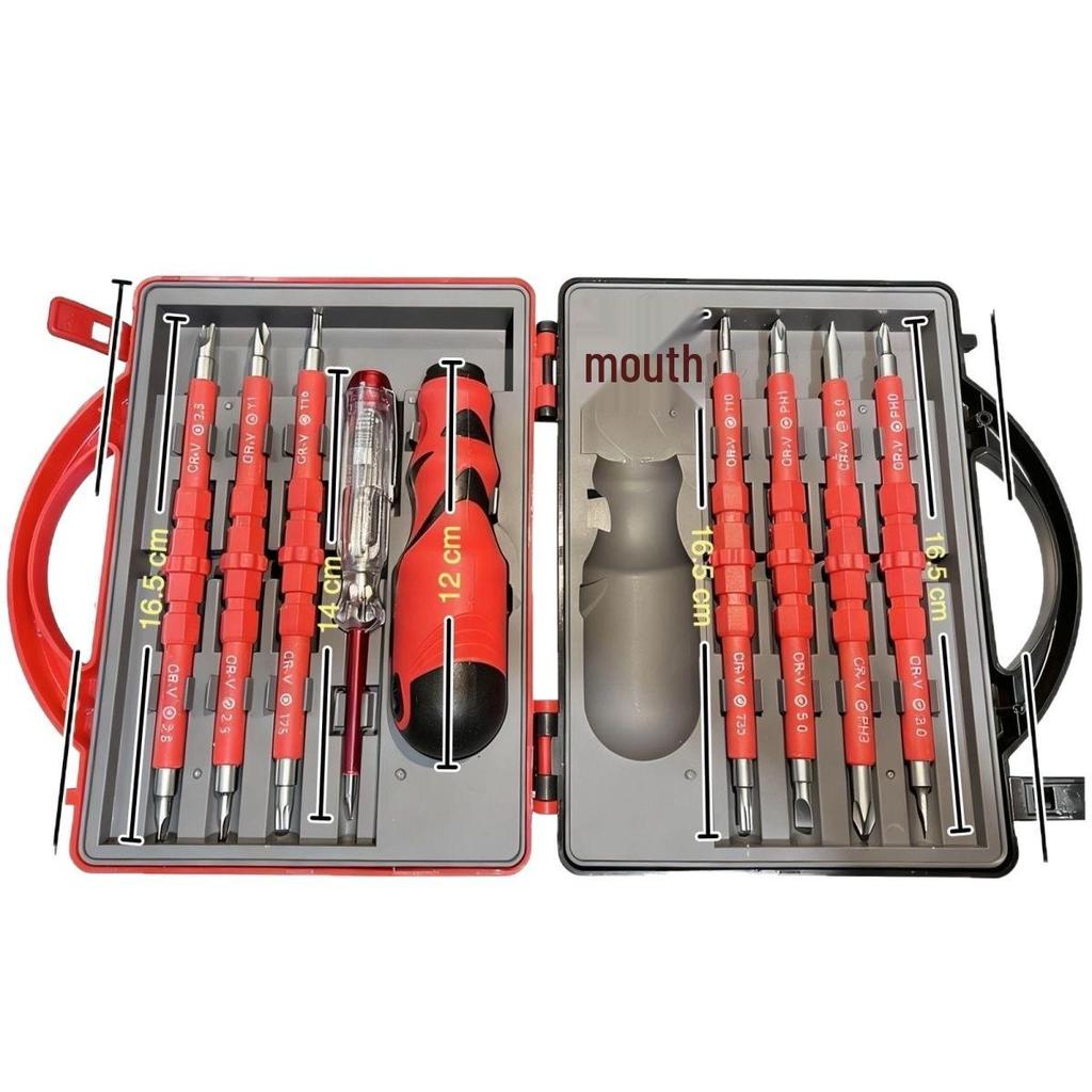 Insulated Electrician's Screwdriver Set: Flathead, Phillips, Torx Dual-Use