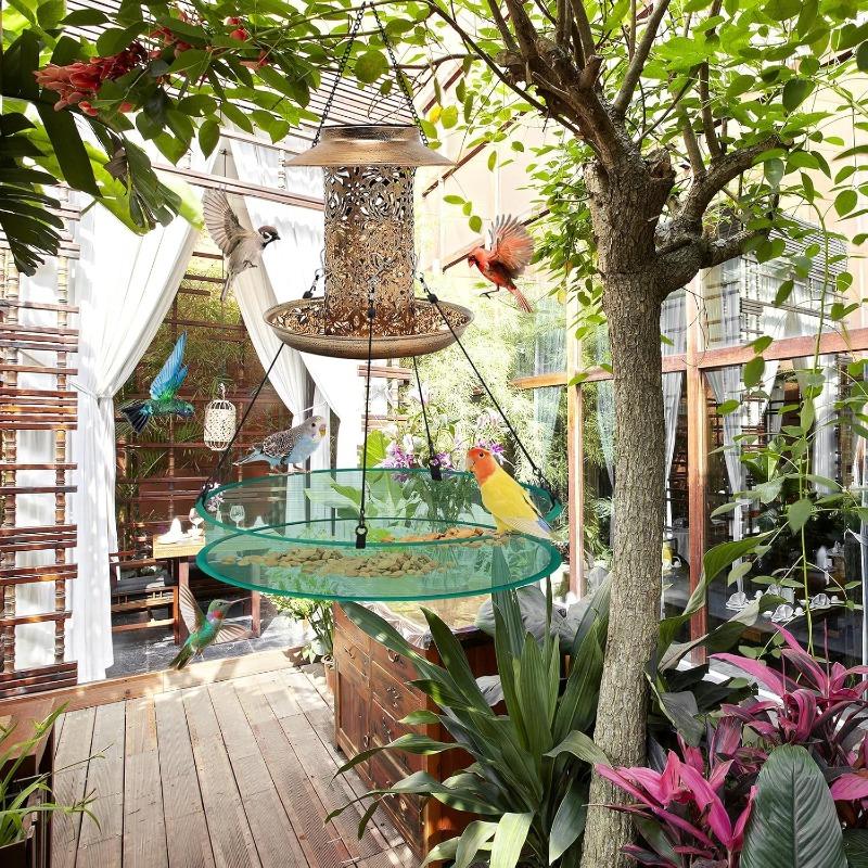 Samenfänger für Vogelfutterspender, Samenauffangschale für Vogelfutterspender, Hängender Ring Samenauffangschale für Kolibri-Futterspender