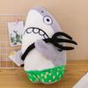 Cute Shark Fork Plush Toy Doll Scratching Machine Student Gift Girl Ins Doll Shark Sleeping Pillow