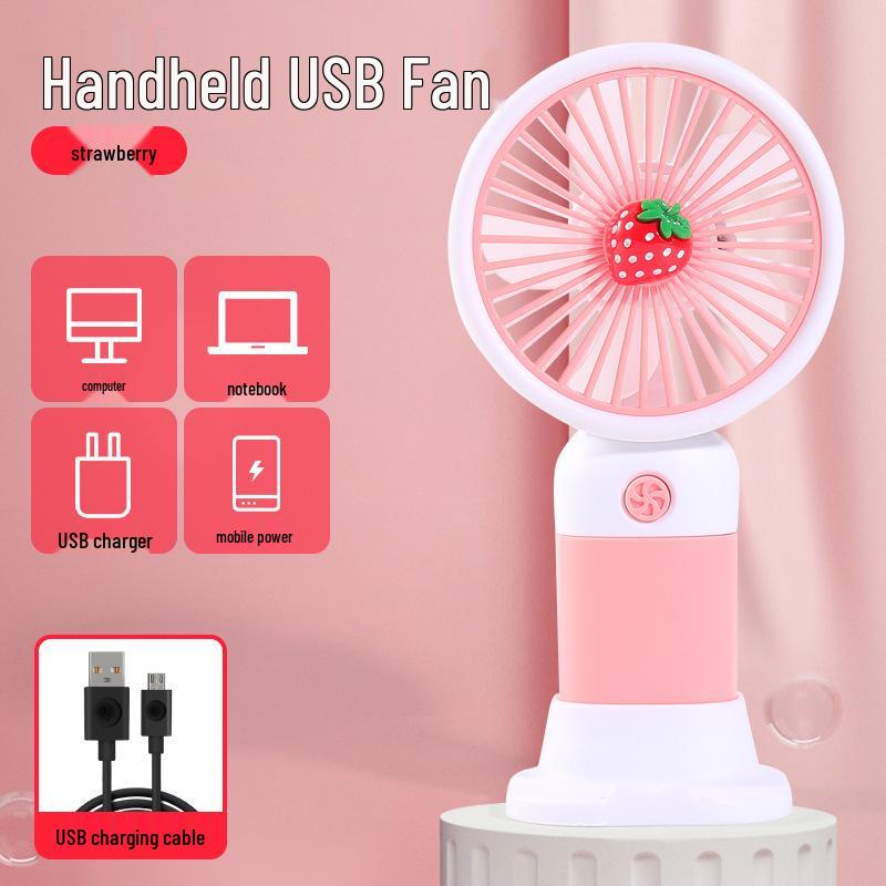 Portable Logo Charging Mini Fan - Ideal for Souvenirs, Promotions, Gifts, and Student Prizes