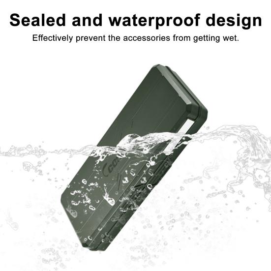 Krabice na rybářské náčiní s 9 magnetickými nástrahami typu stick bait, háčky, vícekomorovým designem, vodotěsným úložným pouzdrem, organizér na rybářské náčiní