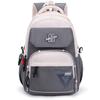 Men Contrast Backpack Large Capacity Student Schoolbag Women Travel Backpack